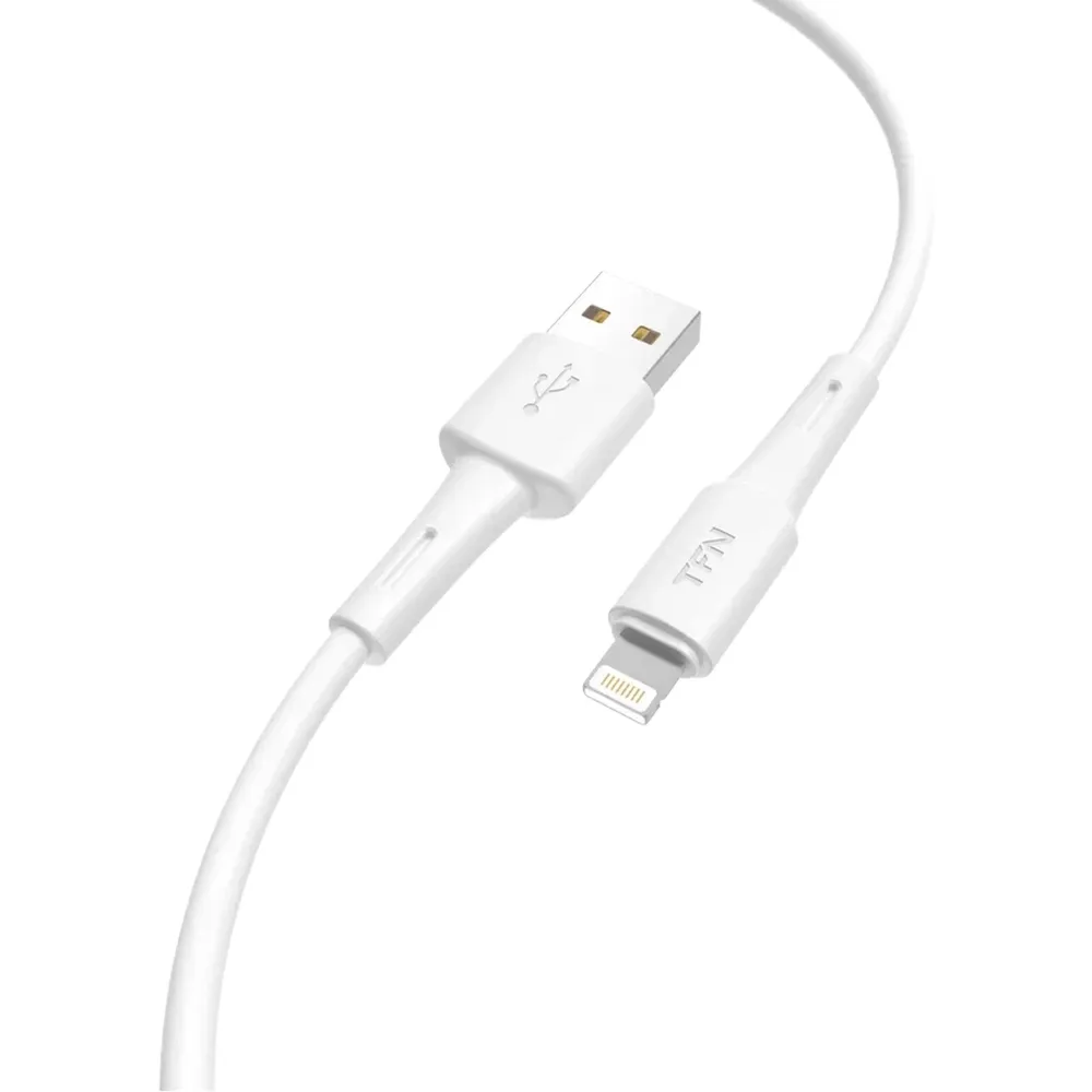 

Кабель USB-Lightning 8-pin, 2A, 1 м, белый, TFN (CLIGUSB1MWH)