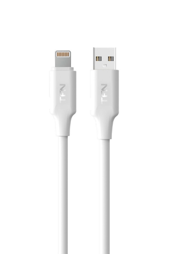 

Кабель USB-Lightning 8-pin, 2.4A, 2 м, белый, TFN (CLIGUSB2MWH)