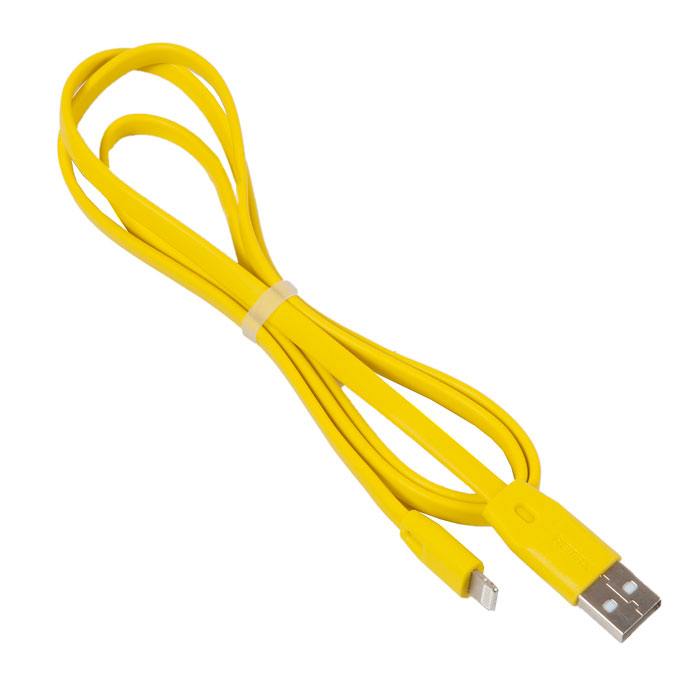 

Кабель USB 2.0(Am)-Lightning 8-pin(m), плоский, 2.4A, 1 м, желтый, Remax RC-001i (21621), RC-001i