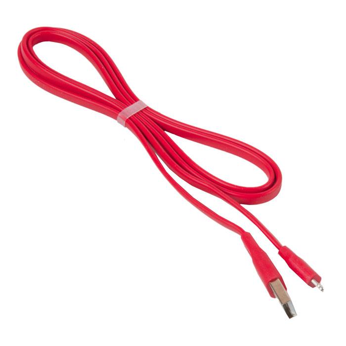 

Кабель USB 2.0(Am)-Lightning 8-pin(m), плоский, 2.4A, 1 м, красный, Remax RC-001i, RC-001i