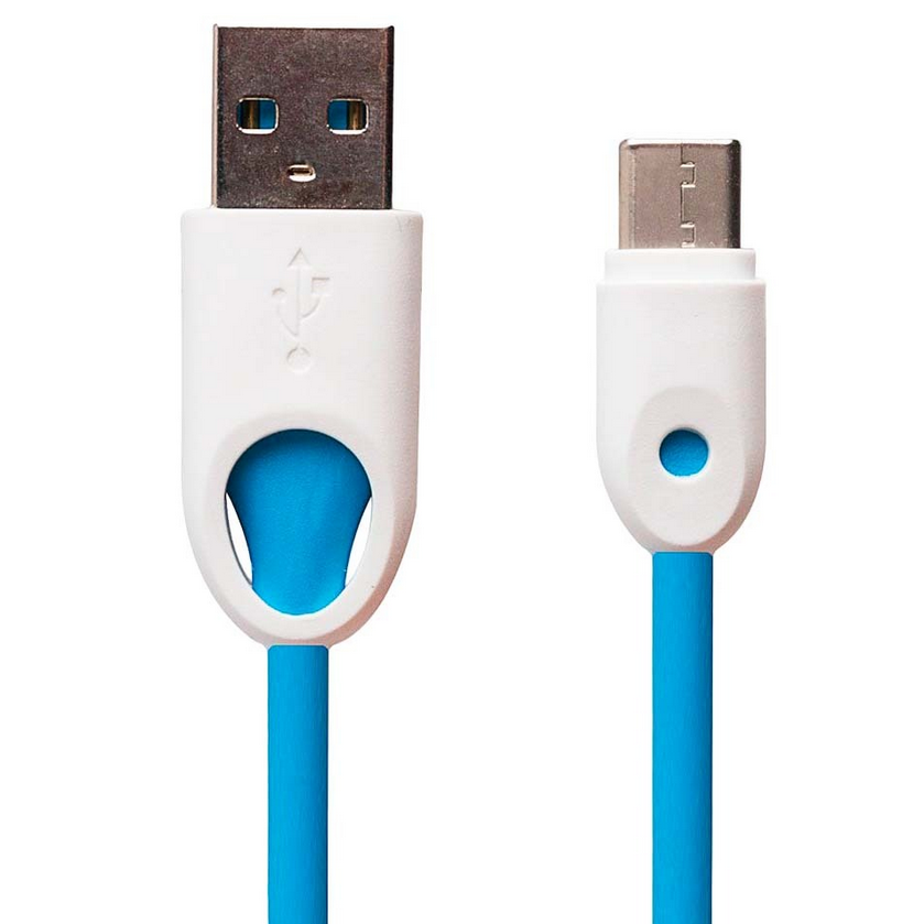 Кабель USB 2.0(Am)-USB 2.0 Type-C(m), 1 м, синий, Kurato (106676)