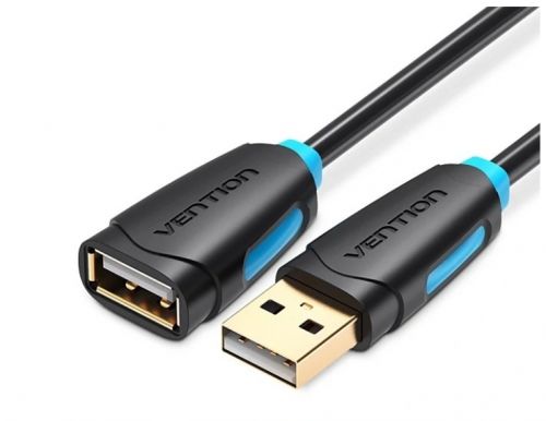 Кабель-удлинитель USB 2.0(Am)-USB 2.0(Af), 2 м, черный, Vention CBCBH (CBCBH)