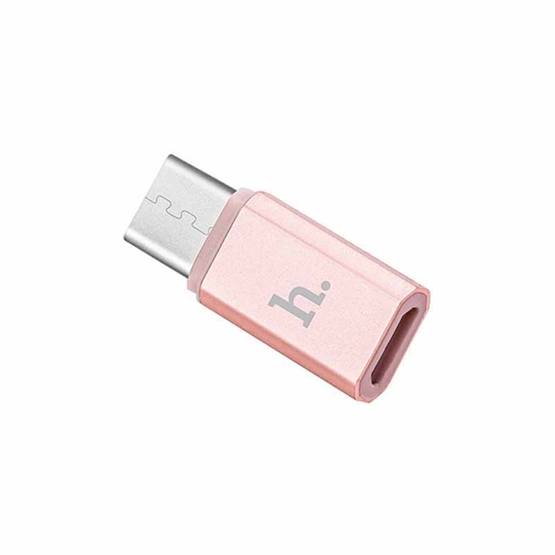 

Переходник (адаптер) Micro USB-USB Type-C, розовое золото, HOCO (31253)