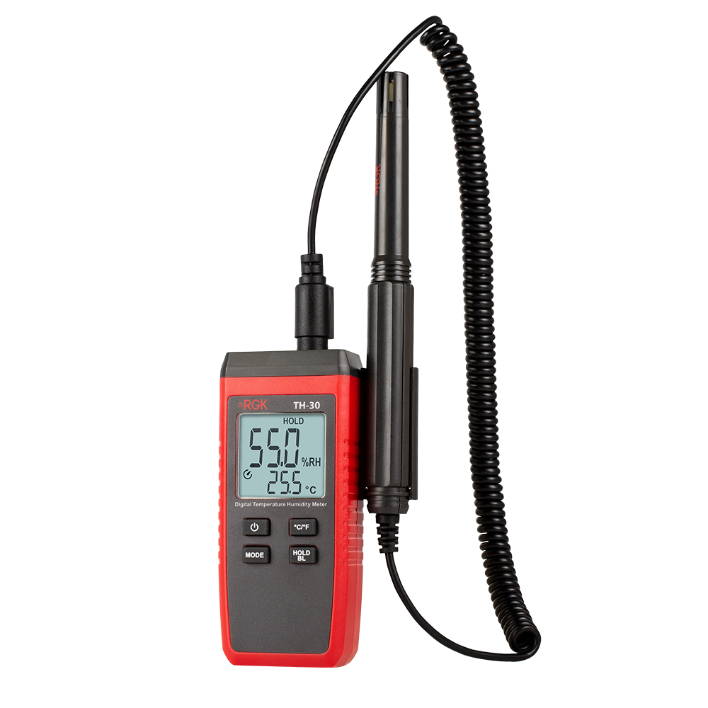 Термогигрометр RGK TH-30, черный/красный