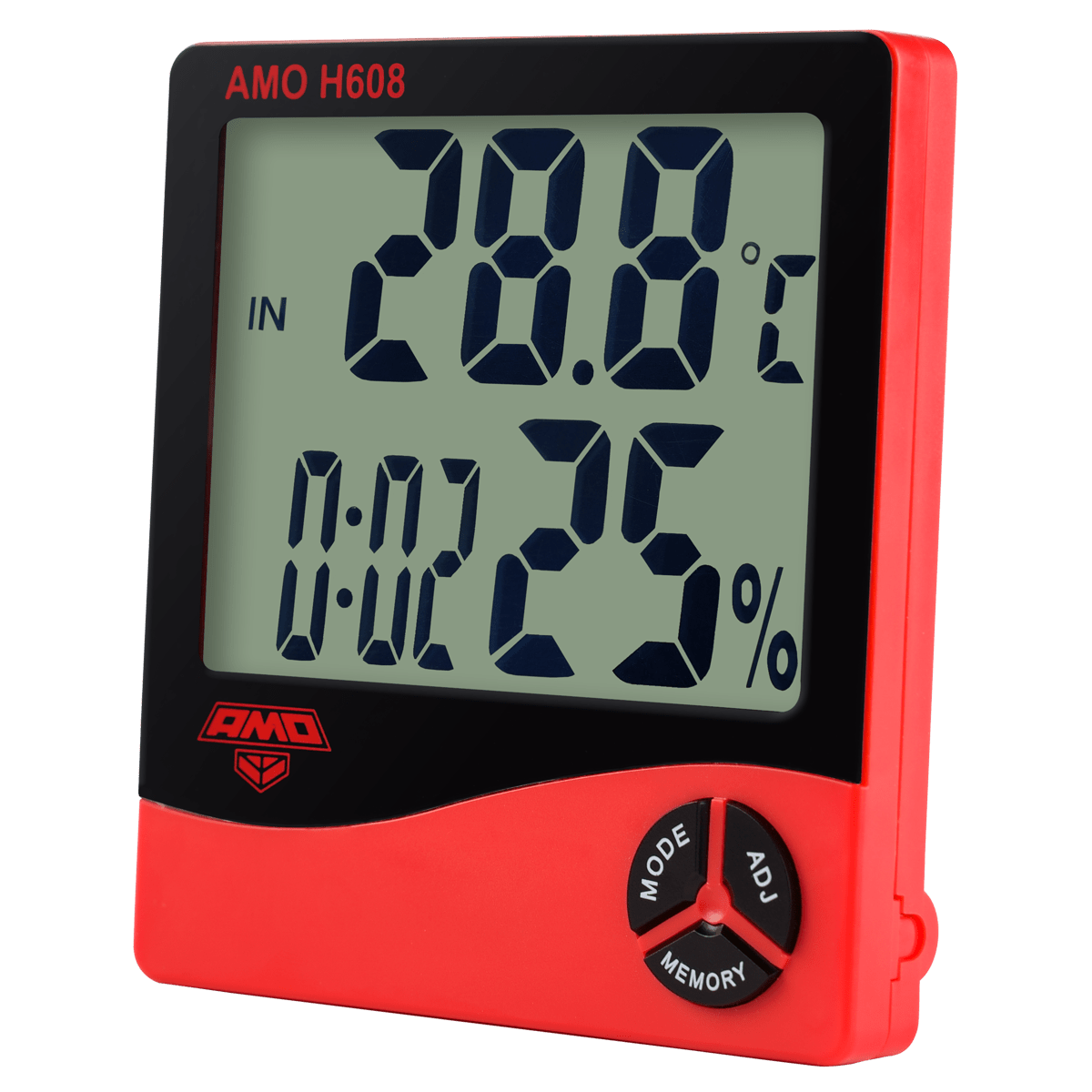 

Термогигрометр AMO H608, черный/красный, H608