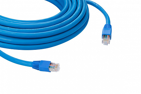 Патч-корд STP кат.6a, 4.6 м, RJ45-RJ45, синий, Kramer C-UNIKat-15