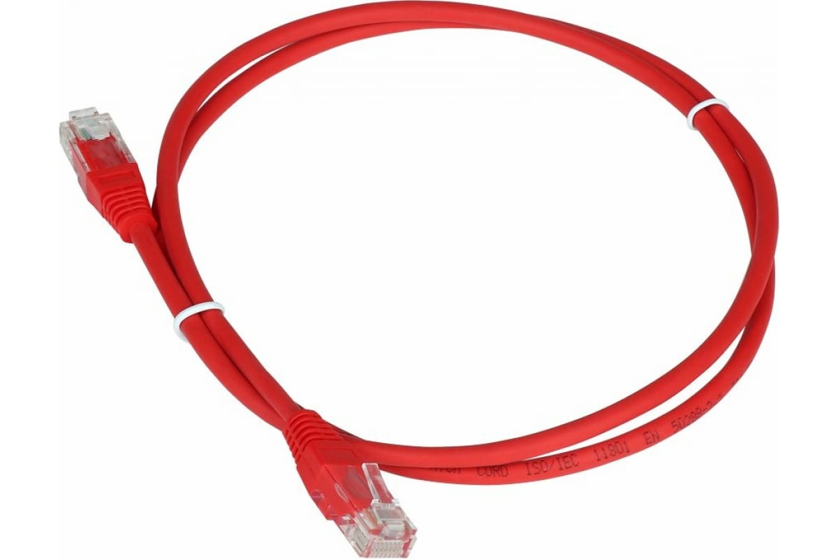 Патч-корд TWT UTP, кат.5e, 0.15 м, RJ45-RJ45, красный