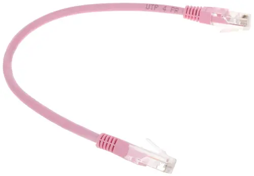 

Патч-корд UTP кат.5e, 0.25 м, RJ45-RJ45, розовый, Cablexpert PP12-0.25M/RO, PP12-0.25M/RO
