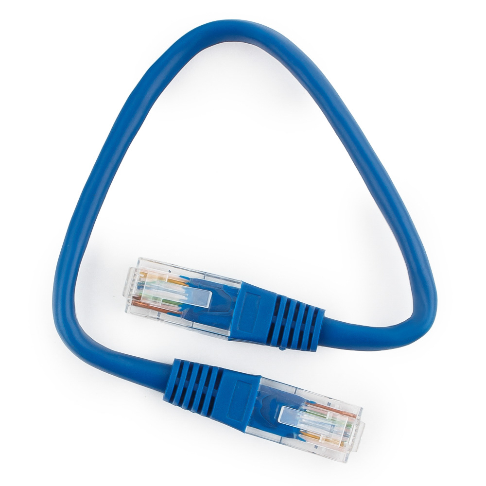 

Патч-корд UTP кат.5e, 0.25 м, RJ45-RJ45, синий, Cablexpert PP10-0.25M/B, PP10-0.25M/B