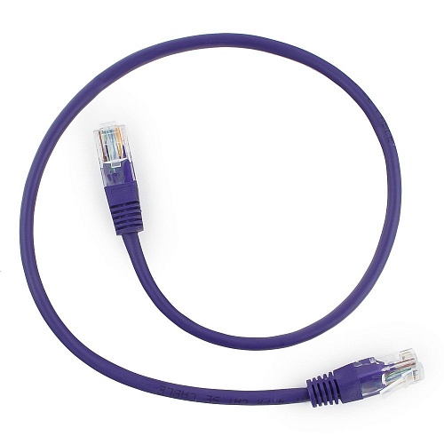 

Патч-корд UTP кат.5e, 0.25 м, RJ45-RJ45, фиолетовый, Cablexpert PP12-0.25M/V, PP12-0.25M/V