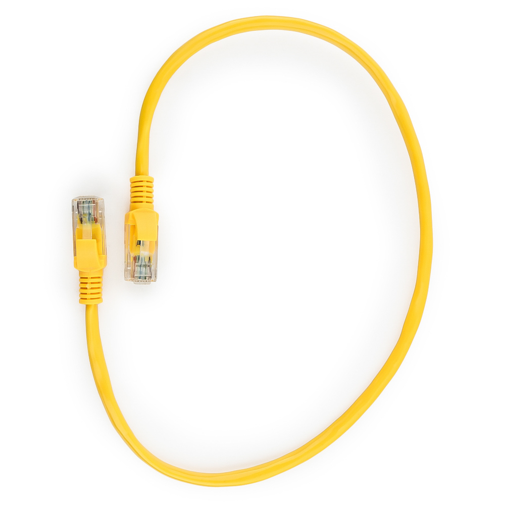 

Патч-корд UTP кат.5e, 0.5 м, RJ45-RJ45, желтый, Cablexpert PP10-0.5M/Y, PP10-0.5M/Y
