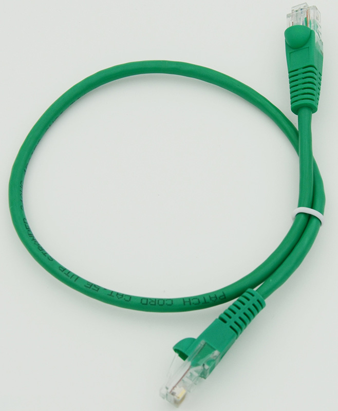 Патч-корд UTP кат.5e, 0.5 м, RJ45-RJ45, зеленый, Behpex (630489)
