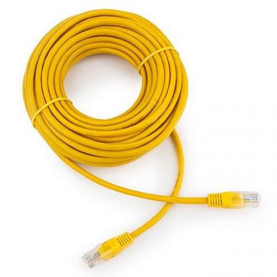 

Патч-корд UTP кат.5e, 10 м, RJ45-RJ45, желтый, Cablexpert PP10-10M/Y, PP10-10M/Y