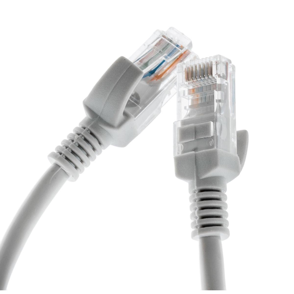 Патч-корд UTP кат.5e, 10 м, RJ45-RJ45, серый, KRAULER KRP-U-5e-100-GY