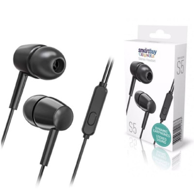 

Проводная гарнитура SmartBuy S5, Jack 3.5 мм., черный (SBH-027K), S5