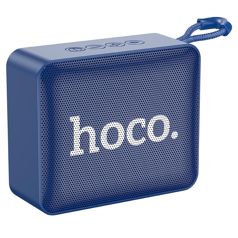 Акустика портативная Hoco BS51 Gold brick, 5 Вт, FM, AUX, USB, microSD, Bluetooth, темно-синий (780782) - фото 1
