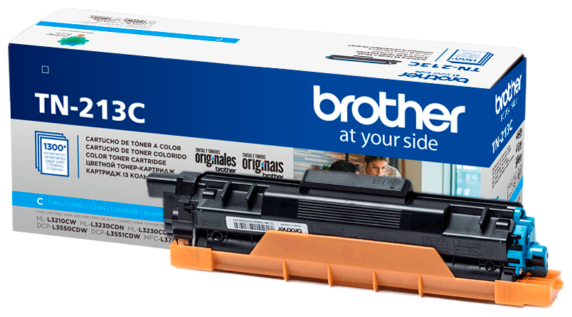 

Картридж лазерный Brother TN-213C/TN213C, голубой, 1300 страниц, оригинальный для Brother HLL3230CDW/DCPL3550CDW/MFCL3770CDW, TN-213C