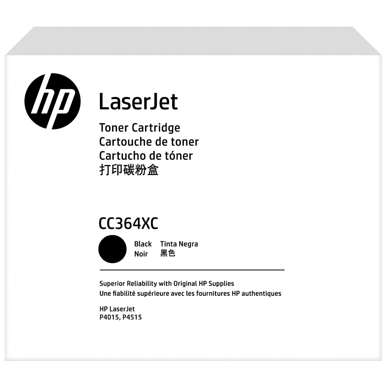 

Картридж лазерный HP 64X/CC364XC, черный, 24000 страниц, оригинальный для HP LaserJet P4015/4515, техническая упаковка, 64X