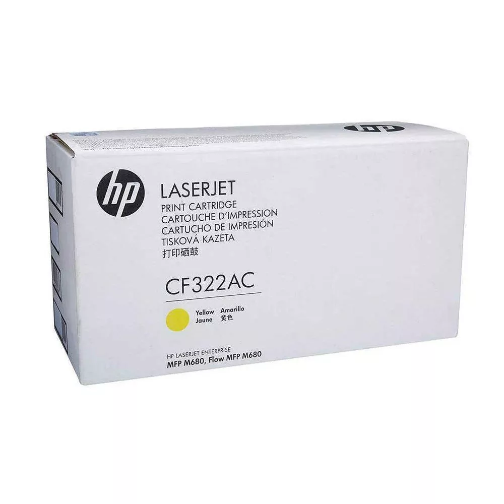 Картридж лазерный HP 653A/CF322AC, желтый