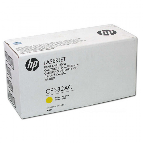 

Картридж лазерный HP 654A/CF332AC, желтый, 15000 страниц, оригинальный для HP CLJ Ent M651n/M651dn/M651xh/M680dn, белая коробка, 654A