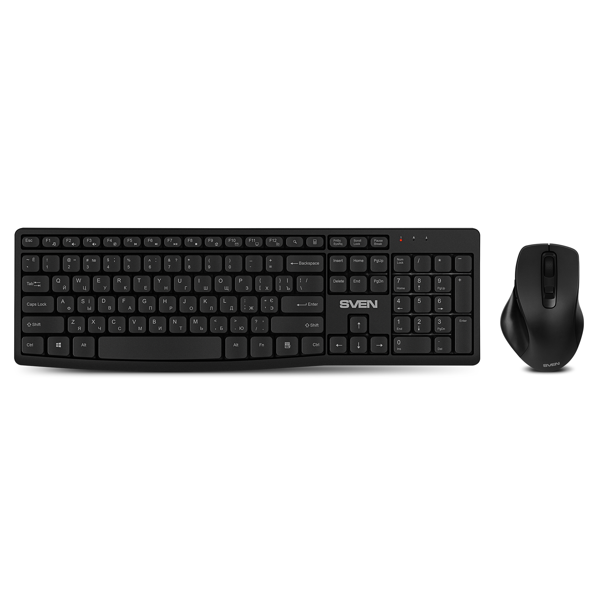 

Клавиатура + мышь Sven KB-C3500W, беспроводная, USB, черный (SV-021108), KB-C3500W