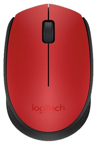 

Мышь беспроводная Logitech M171, оптическая светодиодная, USB, красный (910-004657), M171