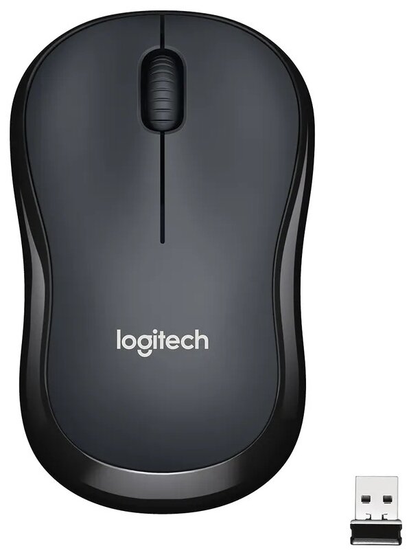 Мышь беспроводная Logitech M221 SILENT, 1000dpi, оптическая светодиодная, USB, черный (910-004882)