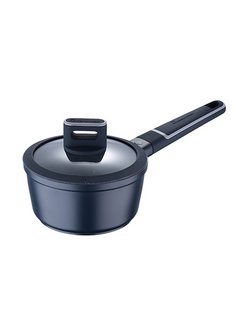 

Сотейник Bergner BGMP-7977 INDIGO MASTERPRO 16 см, алюминий, антипригарное покрытие, съемная ручка, серый с крышкой, BGMP-7977