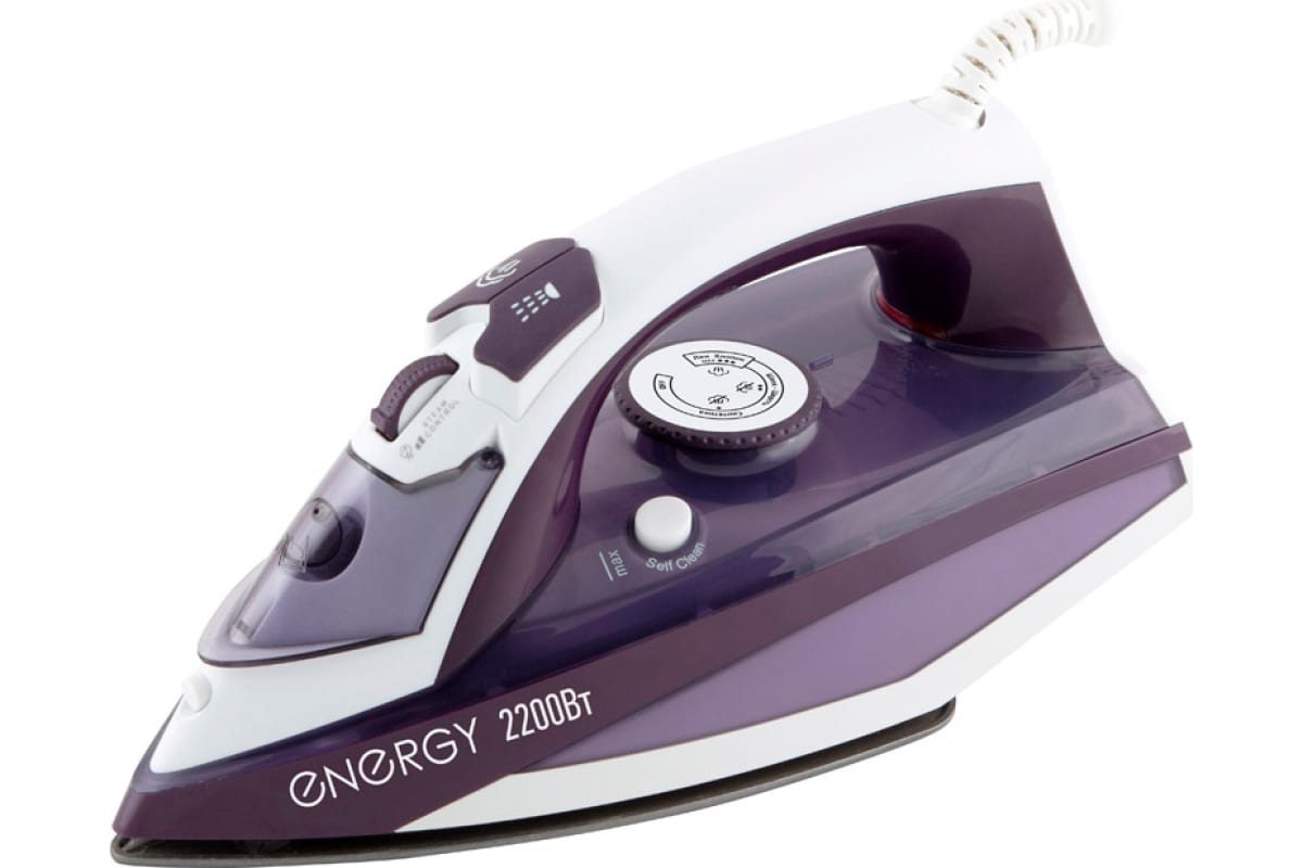 

Утюг Energy EN-344 2.2 кВт, длина шнура 1.4 м, фиолетовый (270076), EN-344