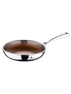 

Сковорода универсальная Bergner BGMP-2115 GIRO-GOLD MASTERPRO 24 см, сталь, антипригарное покрытие, серый металлик без крышки, BGMP-2115