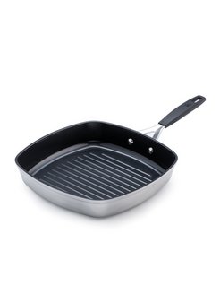 

Сковорода-гриль Bergner BGEU-3771 SMART MASTERPRO 28 см, алюминий, антипригарное покрытие, серый без крышки, BGEU-3771