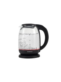 

Чайник HARPER HWK-GD04 1.7л. 2.2 кВт, пластик/стекло, прозрачный/черный, HWK-GD04
