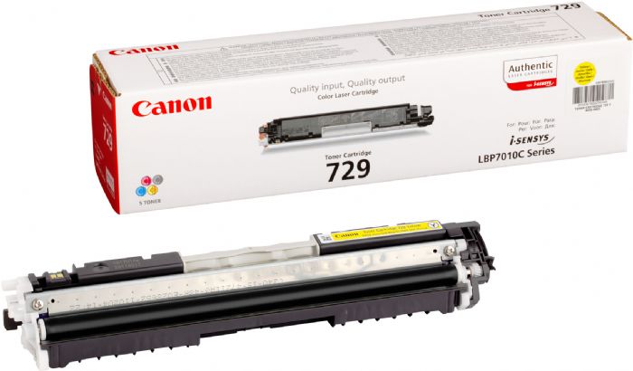 

Картридж лазерный Canon 729 Y/4367B002, желтый, 1000 страниц, оригинальный для Canon LBP7010C / LBP7018C, 729 Y