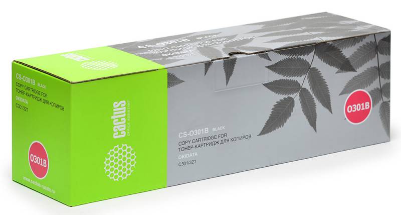 

Картридж лазерный Cactus CS-O301BK (O301BK), черный, 2200 страниц, совместимый для OKI C301 / 321