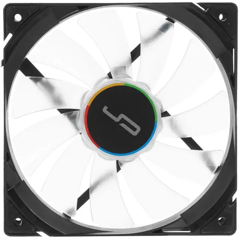 Вентилятор Cryorig QF120 Silent LED, 120 мм, 1000rpm, 19 дБ, 4-pin PWM, 1шт, белый (QF120 Silent LED) - фото 1