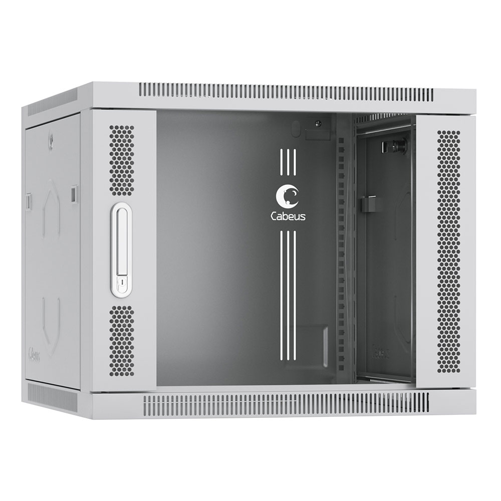

Шкаф телекоммуникационный настенный 9U 600x450, стекло/металл, серый, Cabeus SH-05F-9U60/45 (SH-05F-9U60/45), SH-05F-9U60/45