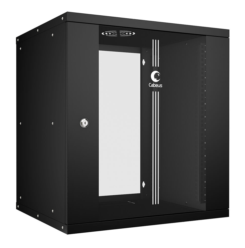 

Шкаф телекоммуникационный настенный 12U 550x450, стекло/металл, черный, Cabeus LIGHT WSC-05D-12U55/45-BK (WSC-05D-12U55/45-BK), WSC-05D-12U55/45-BK