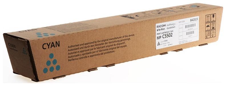 

Картридж лазерный Ricoh MPC5502E/842023, голубой, 22500 страниц, оригинальный для Ricoh Aficio MPC4502/C5502, MPC5502E