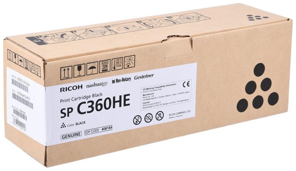 Картридж лазерный Ricoh SPC360HE/408184, черный