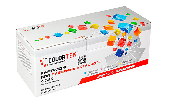 

Картридж Colortek Cartridge 729C для Canon, голубой (СТ-729C)
