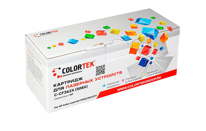 

Картридж Colortek CF362X (508X) желтый (СТ-CF362X)