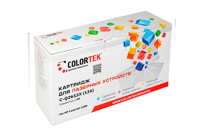 

Картридж Colortek СТ-Q2613X LJ 1300, 4000 стр., черный