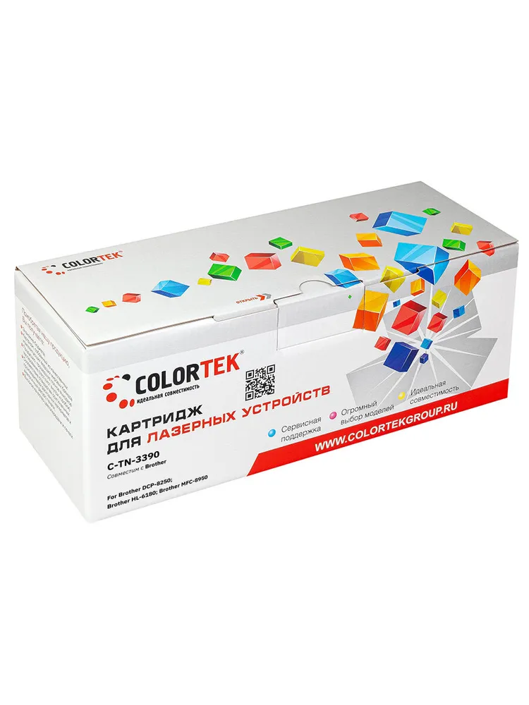 

Картридж Colortek СТ-TN-3390 для Brother HL-HL6180DW/DCP8250DN/MFC8950DW, 12000 стр., черный