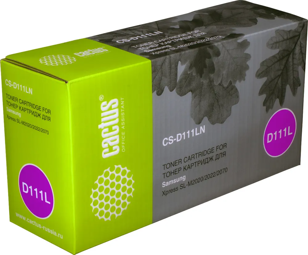 

Картридж лазерный Cactus CS-D111LN, черный, 1800 страниц, совместимый для Samsung Samsung Xpress M2022/M2020/M2021/M2020W/M2070/M2070FW/M2071/M2071FH/M2021W/M2022W/M2070F/M2070W/M2071F