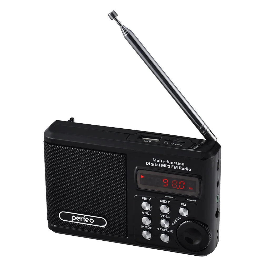 

Радиоприемник портативный Perfeo Sound Ranger SV922BK, черный (PF_3184), SV922BK