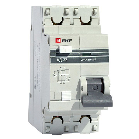 

Выключатель автоматический EKF PROxima 1P+N 50А C 4.5кА (DA32-50-300-pro), PROxima