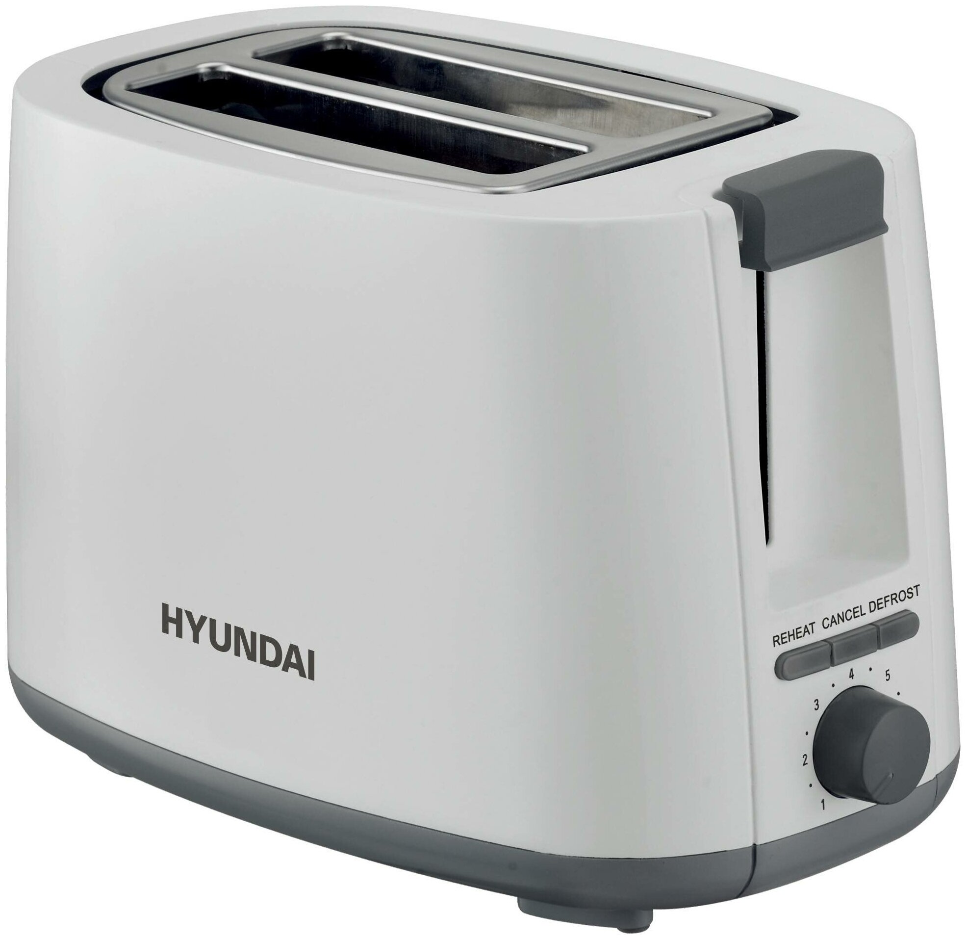 Тостер Hyundai HYT-2301, белый/серый
