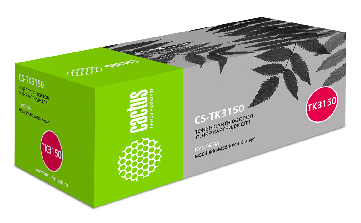 

Картридж лазерный Cactus CS-TK3150 (TK-3150/1T02NX0NL0), черный, 14500 страниц, совместимый для Kyocera Mita M3040idn/M3540idn