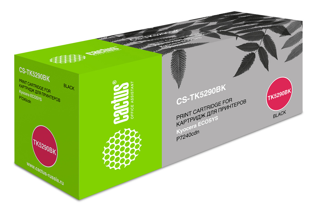 

Картридж лазерный Cactus CS-TK5290BK (TK-5290K/1T02TX0NL0), черный, 17000 страниц, совместимый для Kyocera Ecosys P7240cdn