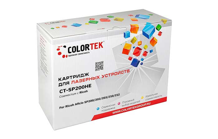 

Картридж лазерный Colortek 135059 (SP-200HE/407262), черный, 2600 страниц, совместимый для Ricoh Aficio Ricoh Aficio SP 200, Ricoh Aficio SP 200N, Ricoh Aficio SP 200Nw, Ricoh Aficio SP 200S, Ricoh Aficio SP 201N, Ricoh Aficio SP 202S, Ricoh Aficio SP 202